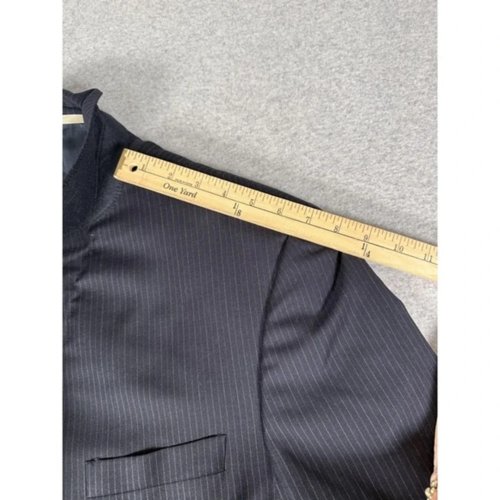 Burberry London Kensington Sport Coat‎ Men's 42R Navy Pinstripe Wool Blazer